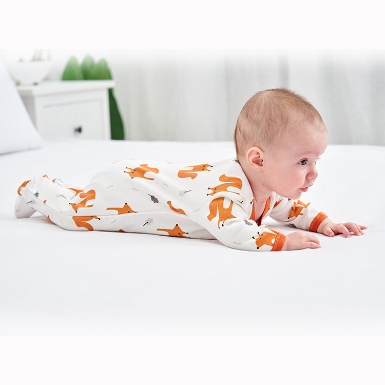 Newborn Jumpsuit, Autumn Style Male And Female Baby Jumpsuit, Long-sleeved Baby Jumpsuit, Baby Foot-covering Jumpsuit