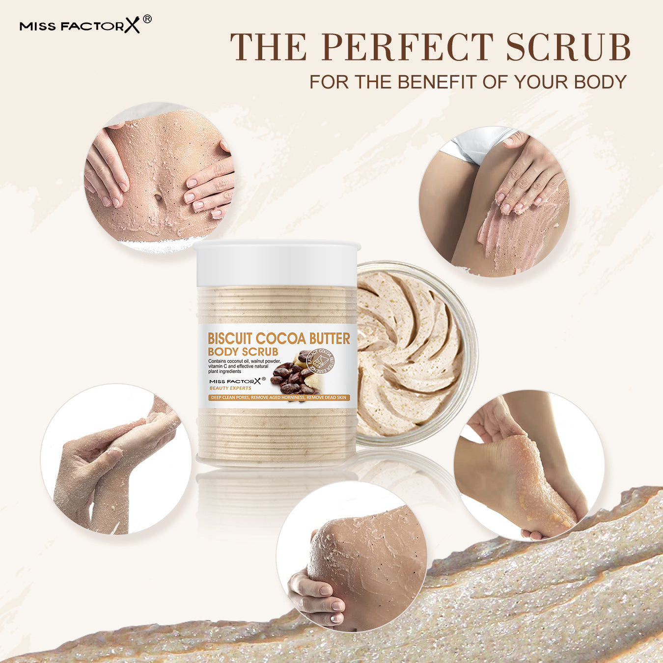 Body Scrub Cream Clean Exfoliating Dead Skin