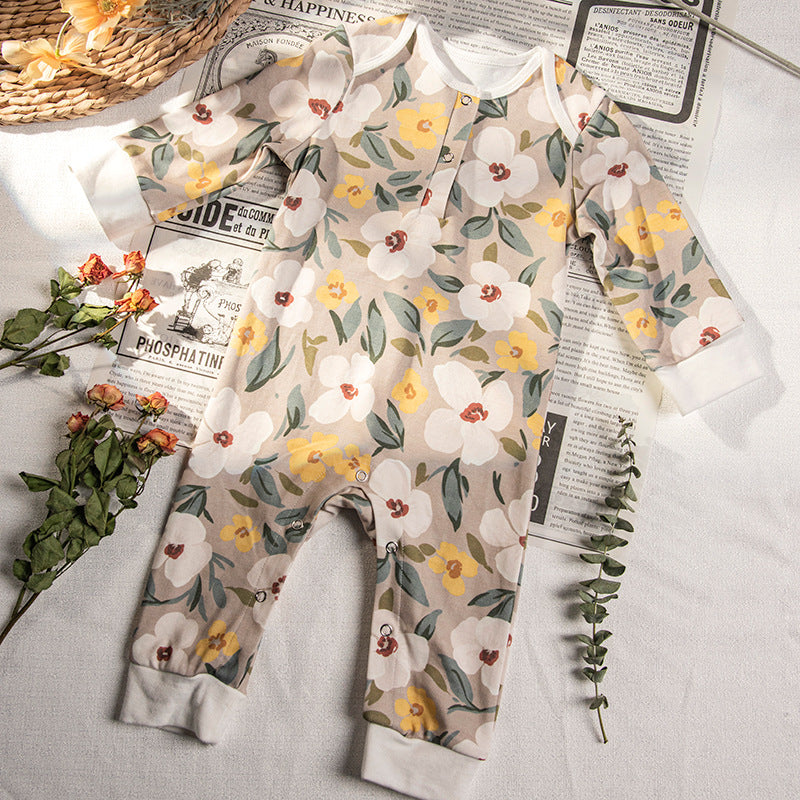 Summer New Products Baby Jumpsuit Baby Long-sleeved Cotton Romper For Boys And Girls