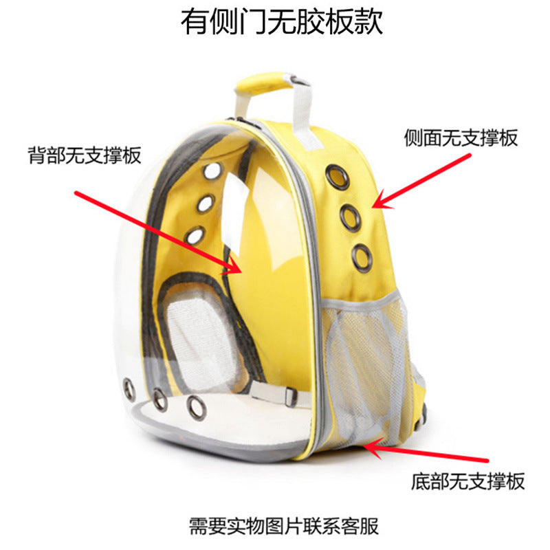 Spot New Pet Outing Bag Portable Space Capsule Transparent Cat Backpack