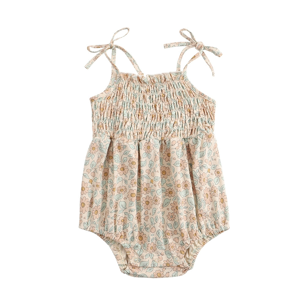 Summer New Baby Cotton Sling Sleeveless Bag Fart Clothes Baby Floral Romper Princess Go Out Jumpsuit