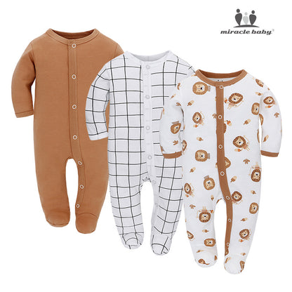 Newborn Jumpsuit, Autumn Style Male And Female Baby Jumpsuit, Long-sleeved Baby Jumpsuit, Baby Foot-covering Jumpsuit