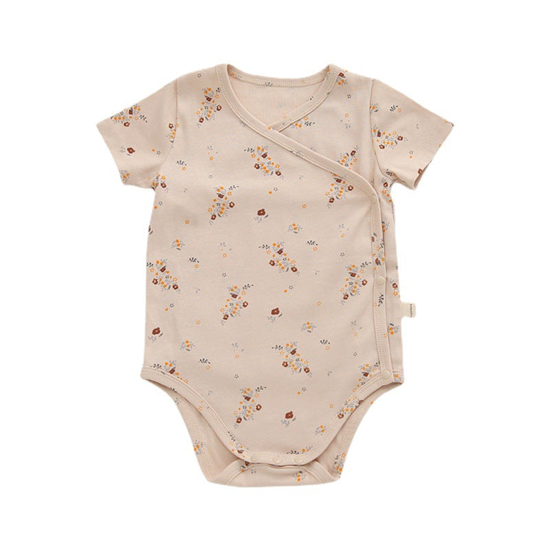 Baby Short-sleeved Jumpsuit Wrap Fart Clothes New Men&#039;s And Women&#039;s Baby Summer Triangle Hakka Slim