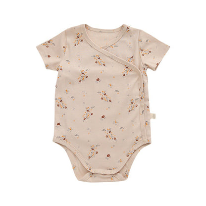 Baby Short-sleeved Jumpsuit Wrap Fart Clothes New Men&#039;s And Women&#039;s Baby Summer Triangle Hakka Slim