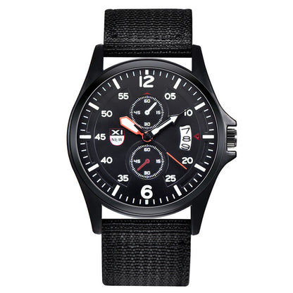 XINEW Men&#039;s Watch Fashion Nylon Belt Calendar Quartz Watch Men&#039;s Foreign Trade New Sports Watch Men&#039;s One Piece Generation