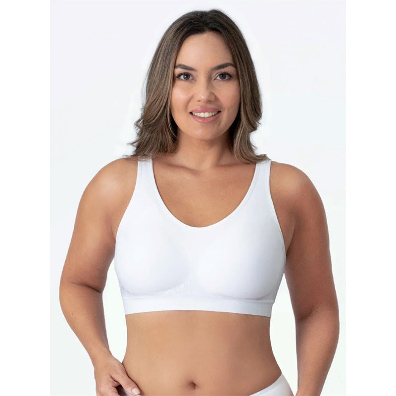 Women&#039;s Comfortable Shaping Wireless Bra Extended Buckle Vest Luxury Silk Small Backless Vest