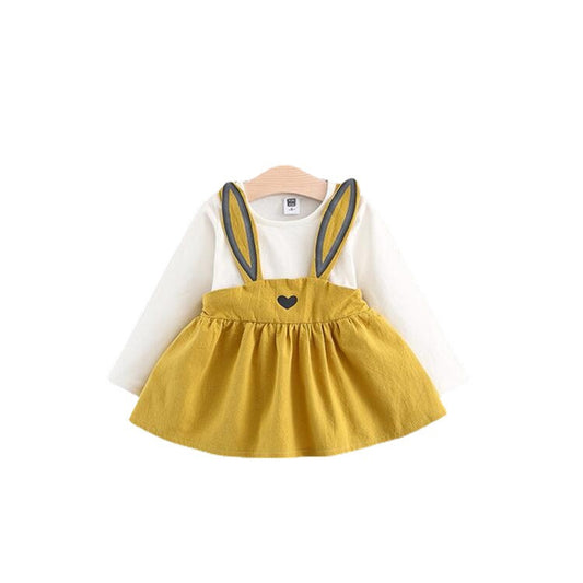 2022 autumn new Korean children&#039;s clothing, girls cute rabbit dress, baby baby princess dress 916