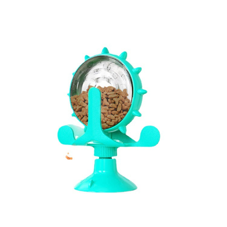 New Puppy Dog Toys Funny Cat Slow Food Leak Feeder Windmill Turntable