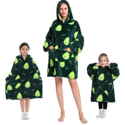 Blanket Hoodie Sweatshirt Oversized Warm Pullover Lazy TV Blanket Thickened Oversize Sweater