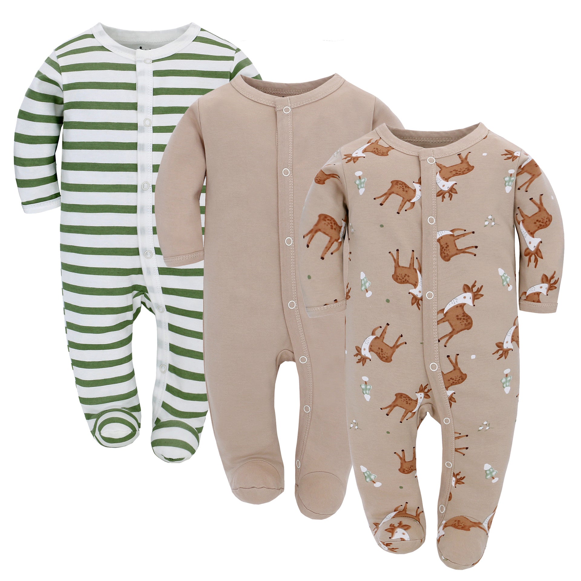 Newborn Jumpsuit, Autumn Style Male And Female Baby Jumpsuit, Long-sleeved Baby Jumpsuit, Baby Foot-covering Jumpsuit