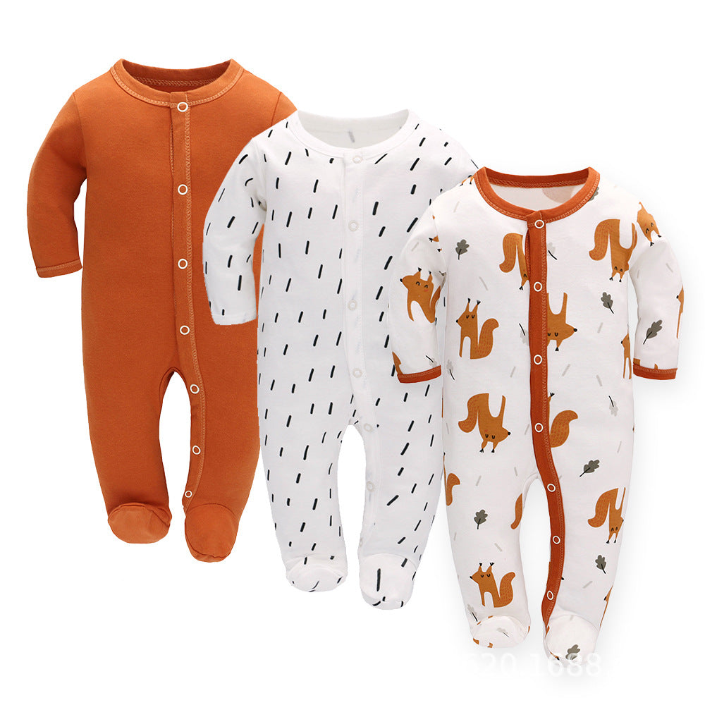 Newborn Jumpsuit, Autumn Style Male And Female Baby Jumpsuit, Long-sleeved Baby Jumpsuit, Baby Foot-covering Jumpsuit