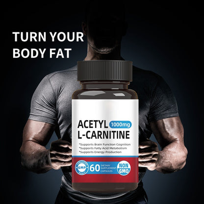 60 Tablets L-Carnitine Capsules ACETYL L-CARNITINE