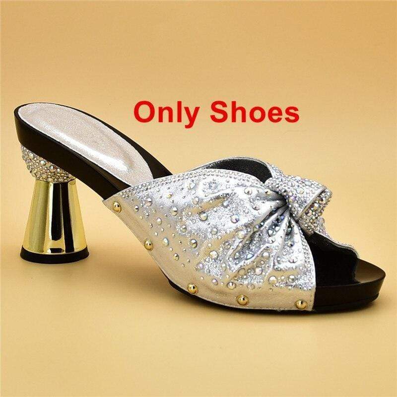 New Arrival Italian Shoes with Matching Bags African Women Shoes and Bags Set for Prom Party Summer Sandal High Quality Pumps